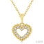 Heart Shape Petite Diamond Fashion Pendant
