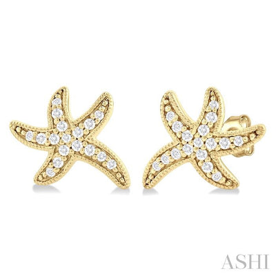 Starfish Petite Diamond Fashion Earrings