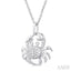 Crab Petite Diamond Fashion Pendant
