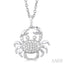 Crab Petite Diamond Fashion Pendant