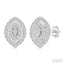 Marquise Shape Petite Halo Diamond Fashion Earrings