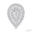 Pear Shape Petite Halo Diamond Fashion Earrings