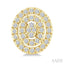 Oval Shape Petite Halo Diamond Fashion Earrings