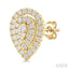 Pear Shape Petite Halo Diamond Fashion Earrings