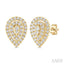 Pear Shape Petite Halo Diamond Fashion Earrings