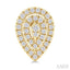 Pear Shape Petite Halo Diamond Fashion Earrings