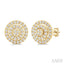 Round Shape Petite Halo Diamond Fashion Earrings