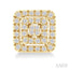 Princess Shape Petite Halo Diamond Fashion Earrings