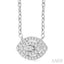 Marquise Shape Petite Halo Diamond Fashion Pendant