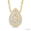 Pear Shape Petite Halo Diamond Fashion Pendant