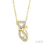 Cat Petite Diamond Fashion Pendant