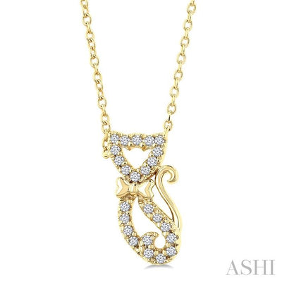 Cat Petite Diamond Fashion Pendant