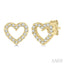 Heart Shape Petite Diamond Fashion Earrings