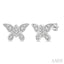 Butterfly Petite Diamond Fashion Earrings