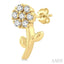 Floral Petite Diamond Fashion Earrings