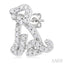 Dog Petite Diamond Fashion Earrings