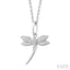 Dragonfly Petite Diamond Fashion Pendant