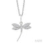 Dragonfly Petite Diamond Fashion Pendant