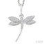 Dragonfly Petite Diamond Fashion Pendant