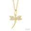 Dragonfly Petite Diamond Fashion Pendant