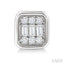 Emerald Shape Bezel Set Petite Fusion Diamond Fashion Earrings
