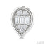 Pear Shape Bezel Set Petite Fusion Diamond Fashion Earrings