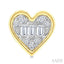 Heart Shape Bezel Set Petite Fusion Diamond Fashion Earrings