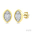 Marquise Shape Bezel Set Petite Fusion Diamond Fashion Earrings