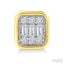 Emerald Shape Bezel Set Petite Fusion Diamond Fashion Earrings