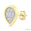 Pear Shape Bezel Set Petite Fusion Diamond Fashion Earrings