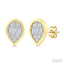 Pear Shape Bezel Set Petite Fusion Diamond Fashion Earrings