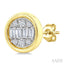 Round Shape Bezel Set Petite Fusion Diamond Fashion Earrings