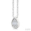 Pear Shape Bezel Set Petite Fusion Diamond Fashion Pendant