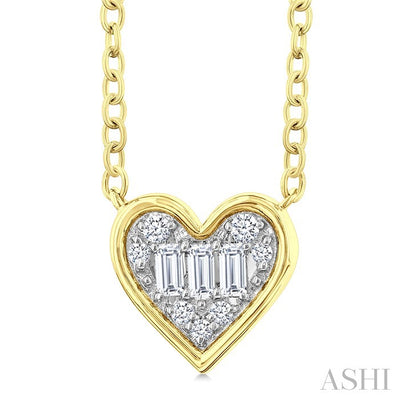Heart Shape Bezel Set Petite Fusion Diamond Fashion Pendant