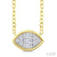 Marquise Shape East-West Bezel Set Petite Fusion Diamond Fashion Pendant