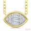 Marquise Shape East-West Bezel Set Petite Fusion Diamond Fashion Pendant