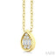 Pear Shape Bezel Set Petite Fusion Diamond Fashion Pendant