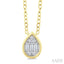 Pear Shape Bezel Set Petite Fusion Diamond Fashion Pendant