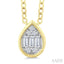 Pear Shape Bezel Set Petite Fusion Diamond Fashion Pendant