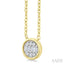 Round Shape Bezel Set Petite Fusion Diamond Fashion Pendant