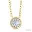 Round Shape Bezel Set Petite Fusion Diamond Fashion Pendant