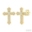 Cross Petite Diamond Fashion Earrings