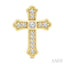 Cross Petite Diamond Fashion Earrings