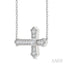 Sideway Cross Petite Diamond Fashion Pendant