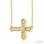 Sideway Cross Petite Diamond Fashion Pendant
