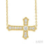 Sideway Cross Petite Diamond Fashion Pendant