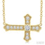 Sideway Cross Petite Diamond Fashion Pendant