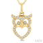Owl Petite Diamond Fashion Pendant