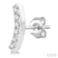 Arc Shape Petite Diamond Fashion Earrings