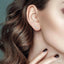 Arc Shape Petite Diamond Fashion Earrings